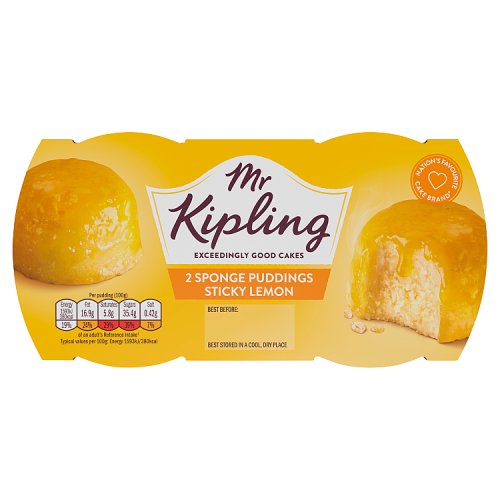 Kipling Lemon Sponge Pudding 2pk (2 x 54g) 108g pack shot