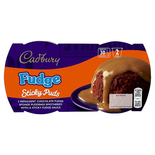 Cadbury Fudge Sponge Pudding 2pk (2 x 108g) pack shot