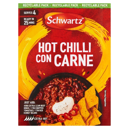 Schwartz Chilli Con Carne Mix Hot 41g pack shot