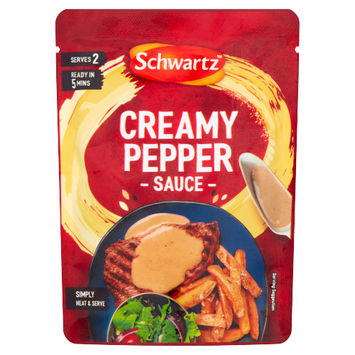 Schwartz Heat and Pour Creamy Pepper Sauce 170g pack shot