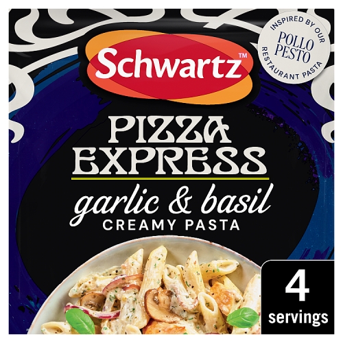 Schwartz Pizza Express Garlic & Basil Creamy Pasta 35g pack shot