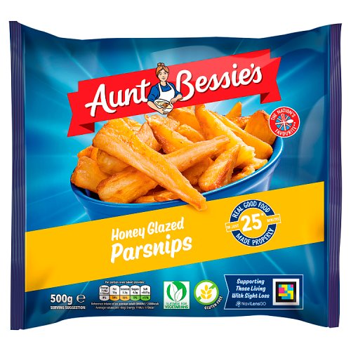 Aunt Bessies Honey Roast Parsnips 500g pack shot