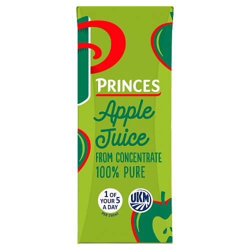 Princes Apple 100% Concentrate Juice 200ml pack shot