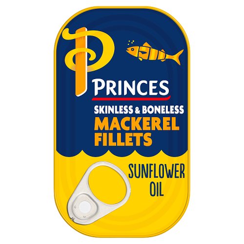 Princes Mackerel Fillets Sunflower Oil 125g pack shot