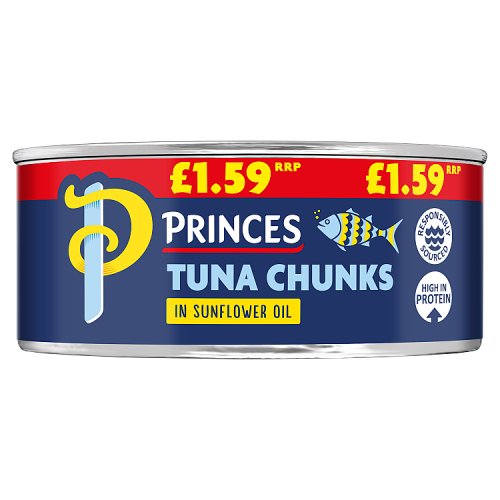 Princes Tuna Chunks In Sunflower Oil PM £1.59 145g pack shot