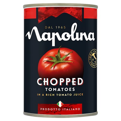 Napolina Chopped Tomatoes PM £1.20 400g pack shot