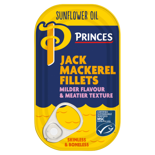 Princes Mackerel in Suflower Oil 125g pack shot
