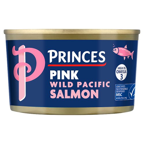 Princes Pink Wild Pacific Salmon 213g pack shot