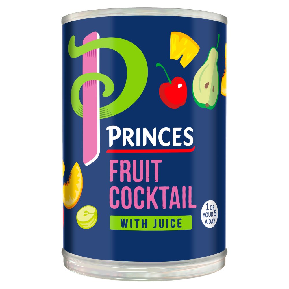 Princes Fruit Cocktail in Juice 410g pack shot