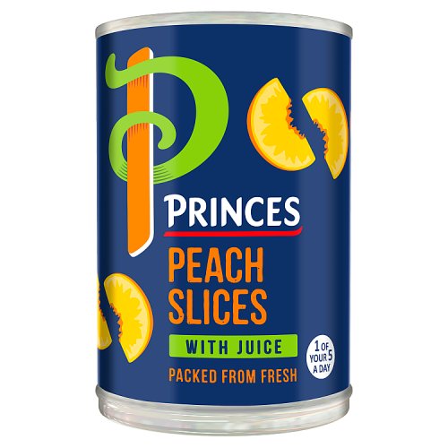 Princes Peach Slices With Juice 410g pack shot