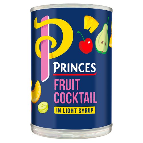 Princes Fruit Cocktail in Light Syrup 410g pack shot