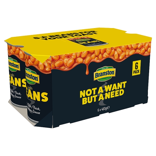 Branston Baked Beans 6pk (6 x 410g) pack shot