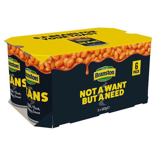Branston Baked Beans 6pk (6 x 410g) pack shot