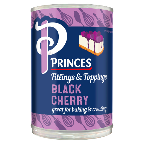 Princes Black Cherry Fruit Filling 410g pack shot