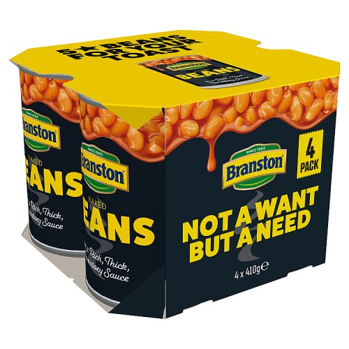 Branston Baked Beans 4pk (4 x 410g) pack shot