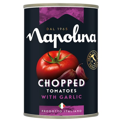 Napolina Chopped Tomatoes & Garlic 400g pack shot