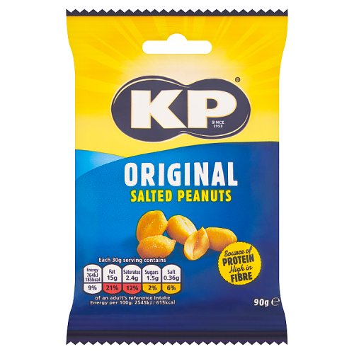 KP Original Salted Peanuts 90g pack shot