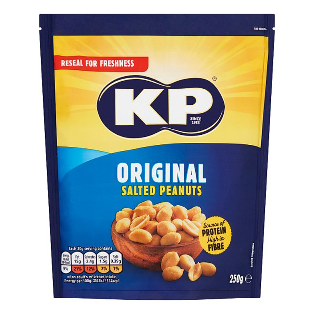 KP Original Salted Peanuts 250g pack shot