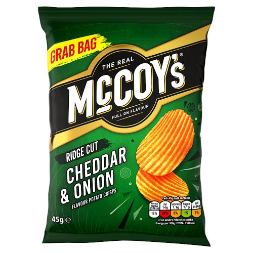 McCoys Cheddar & Onion Grab Bag 45g pack shot