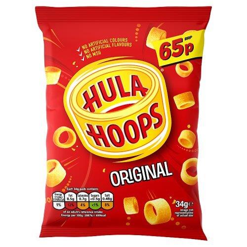 Hula Hoops Original PM 65p 34g pack shot