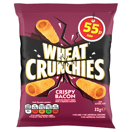 Wheat Crunchies Bacon PM 55p 32g pack shot