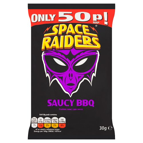 Space Raider Saucy BBQ 30g PMP pack shot