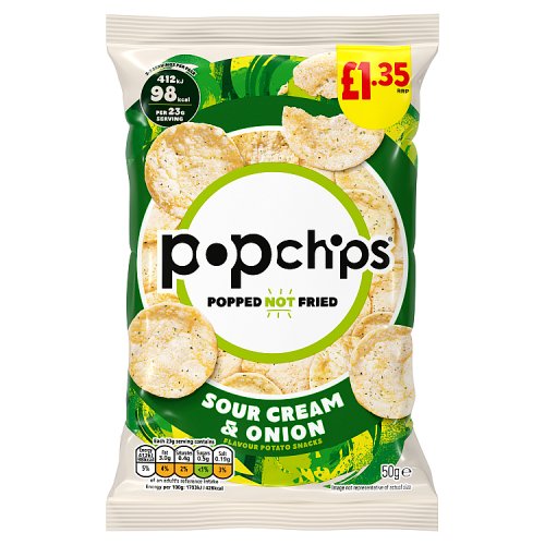 Poships Sour Cream & Onion 50g PMP pack shot