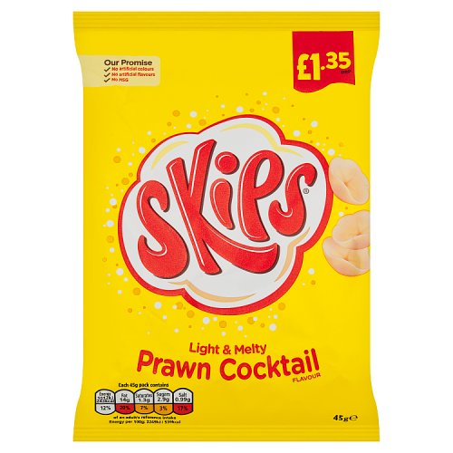 Skips Prawn Cocktail PM £1.35 45g pack shot