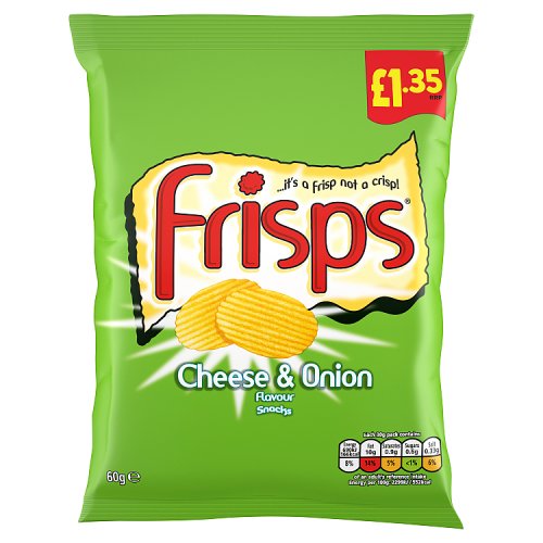 Frisps Cheese & Onion PM £1.35 60g pack shot