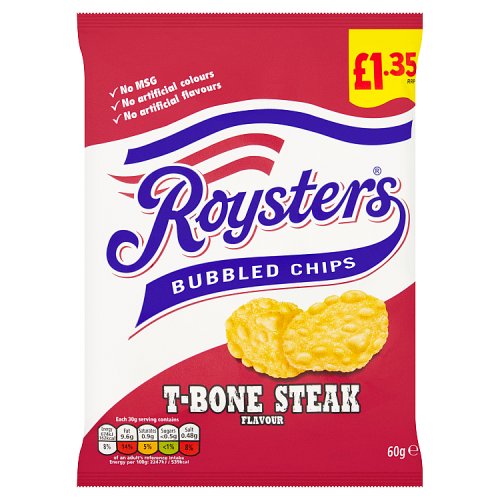 Roysters T Bone Steak PM £1.35 60g pack shot