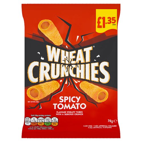 Wheat Crunchies Spicy Tomato PM £1.35 70g pack shot