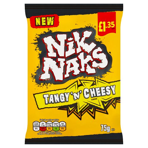 Nik Naks Tangy & Cheesy PM £1.35 75g pack shot