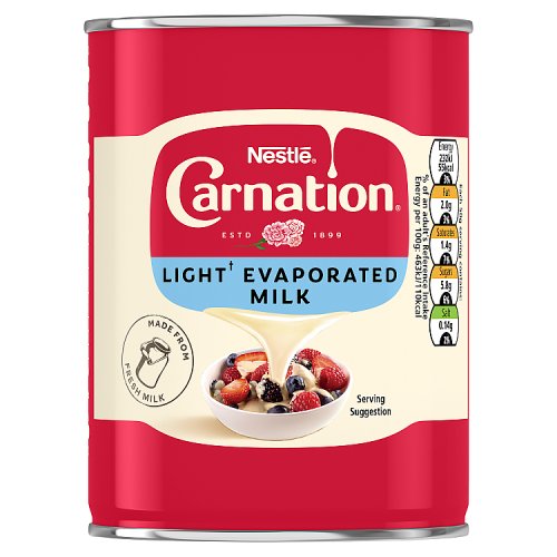 Carnation Evaporated Milk Lite 410g pack shot