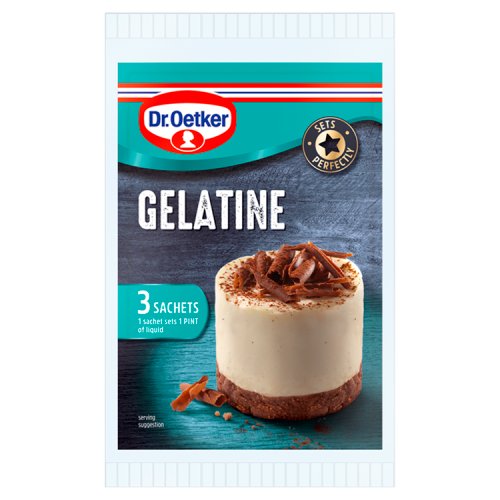 Dr Oetker Gelatine Sachet (3 x 12g) pack shot