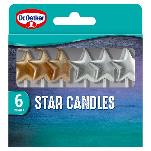 Dr Oetker Six Star Candles 12g pack shot