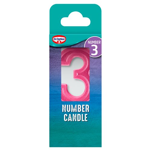 Dr Oetker 3 Number Candle 5g pack shot