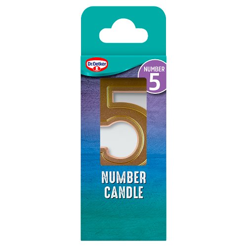 Dr Oetker 5 Number Candle 5g pack shot