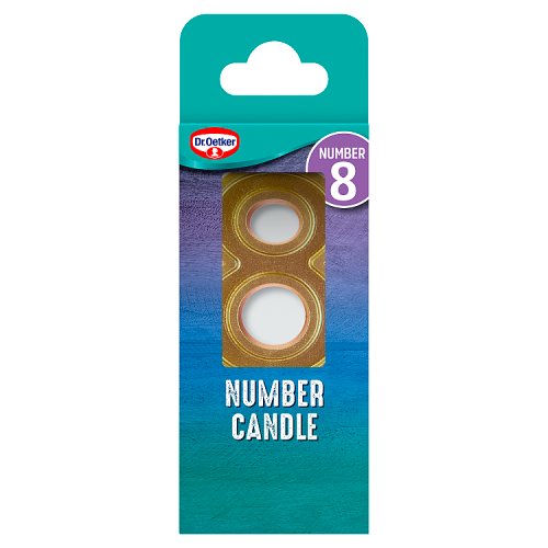 Dr Oetker 8 Number Candle 5g pack shot