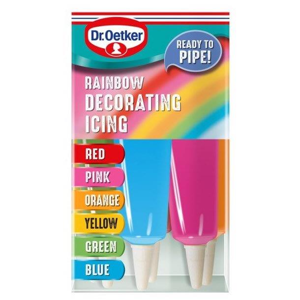 Dr Oetker Rainbow Decorating Icing 114g pack shot