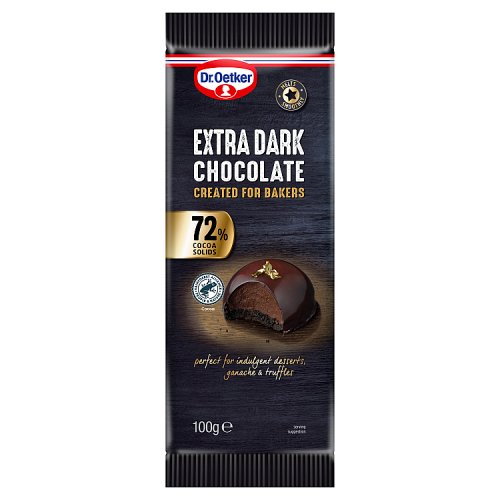 Dr Oetker Extra Dark Chocolate 100g pack shot