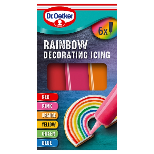 Dr Oetker Rainbow Decorating Icing 102g pack shot