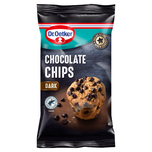 Dr Oetker Real Chocolate Chips Plain 100g pack shot