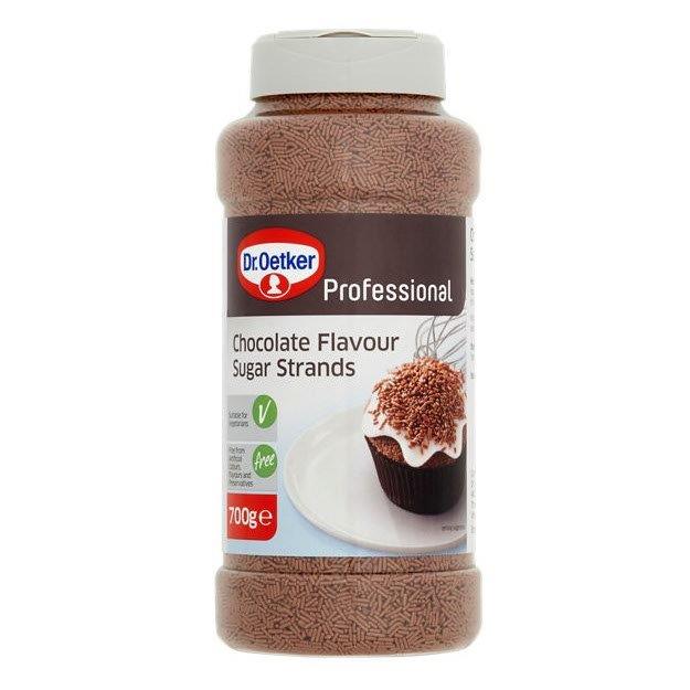 Dr Oetker Chocolate Flavoured Strands 700g pack shot
