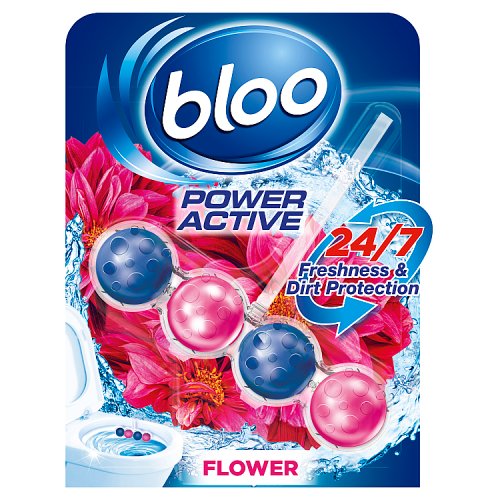 Bloo Power Clear Water Toilet Rim Block Flower 50g pack shot