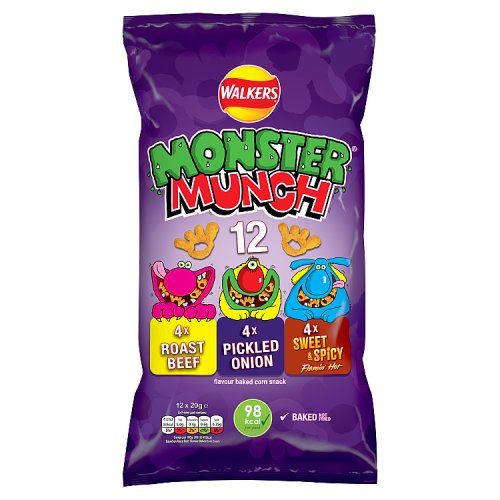 Walkers Monster Munch Variety 12pk (12 x 20g) pack shot