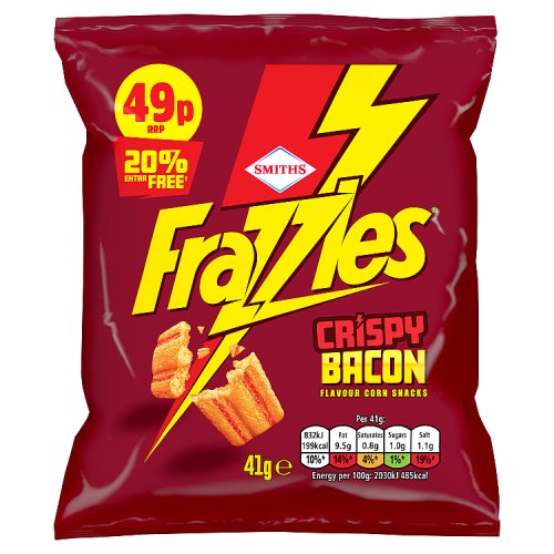 Smiths Frazzles Bacon PM 49p 41g pack shot