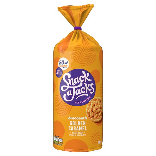Snack A Jacks Jumbo Caramel Sharing Rice Cake Crisps 159g pack shot