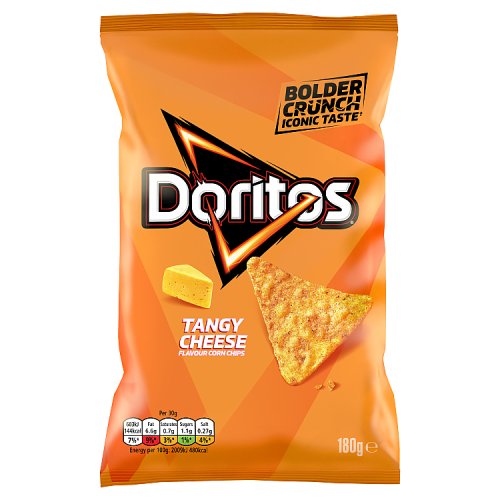 Doritos Tangy Cheese Tortilla Chips Sharing Crisps 180g pack shot