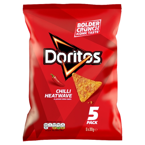 Doritos Chilli Heatwave 5pk (5 x 30g) pack shot