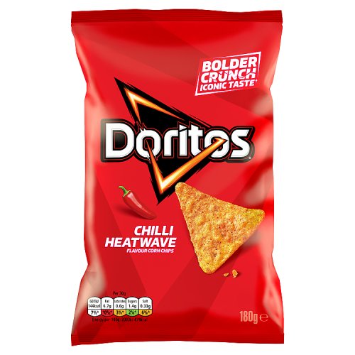 Doritos Chilli Heatwave Tortilla Chips Sharing Crisps 180g pack shot